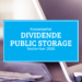 Kassenzettel: Public Storage Dividende September 2020