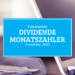 Kassenzettel: Monatszahler Dividende November 2020