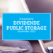 Kassenzettel: Public Storage Dividende September 2022