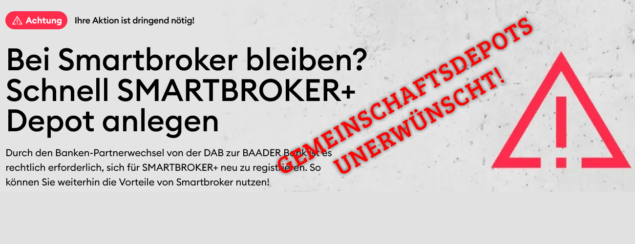 Smartbroker wird zu Smartbroker+ ohne Gemeinschaftsdepots - was jetzt?